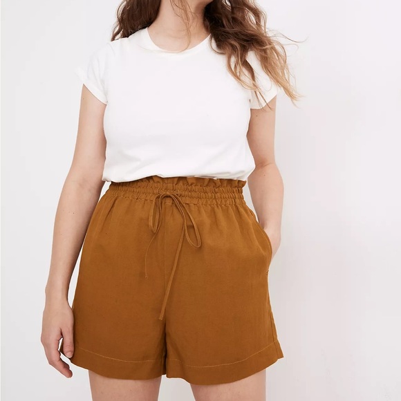 Madewell Pants - Madewell Linen-Cotton Drawstring Pull-On Shorts - Size M